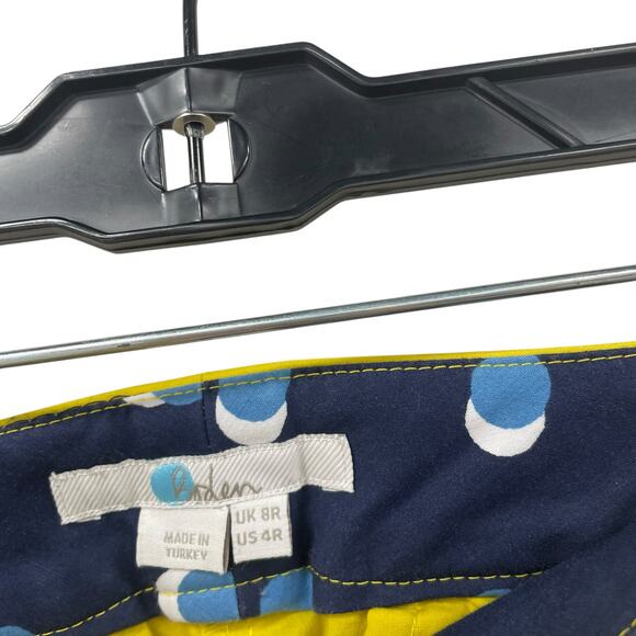 Boden Richmond Trousers Dark Yellow Pleated Stretch Pants Womens 4 - Picture 5 of 6